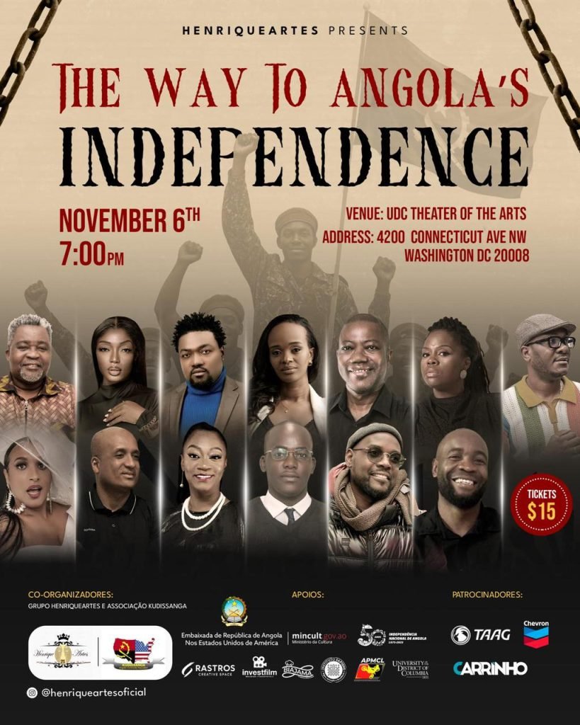 Teatro angolano cruza fronteiras: Grupo Henrique Artes leva peça “Passos para a Independência de Angola” aos EUA